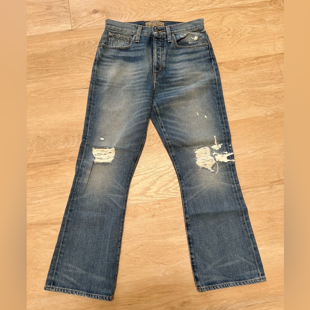 Madewell Point Sur Denim Distressed Crop